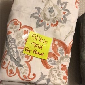 Beautiful Envogue fabric floral curtain 51 1/2x95